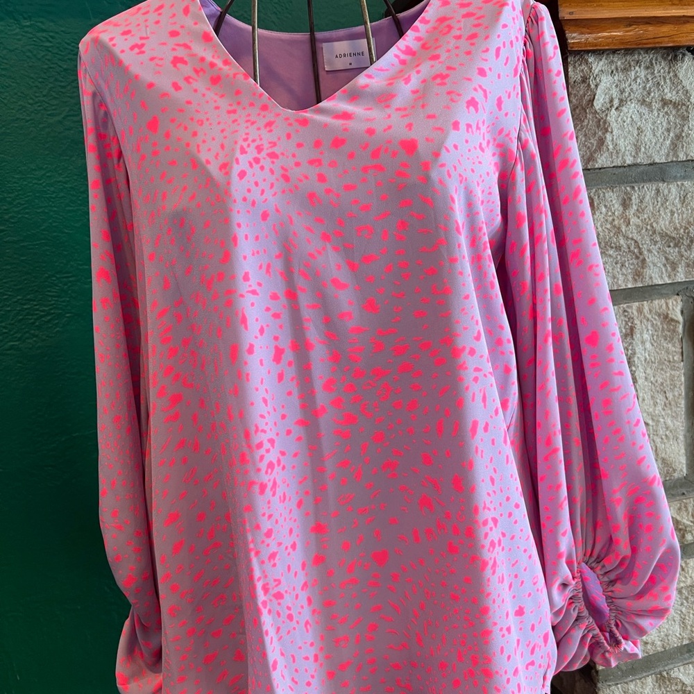 Adrienne Pink and Lavender Blouse